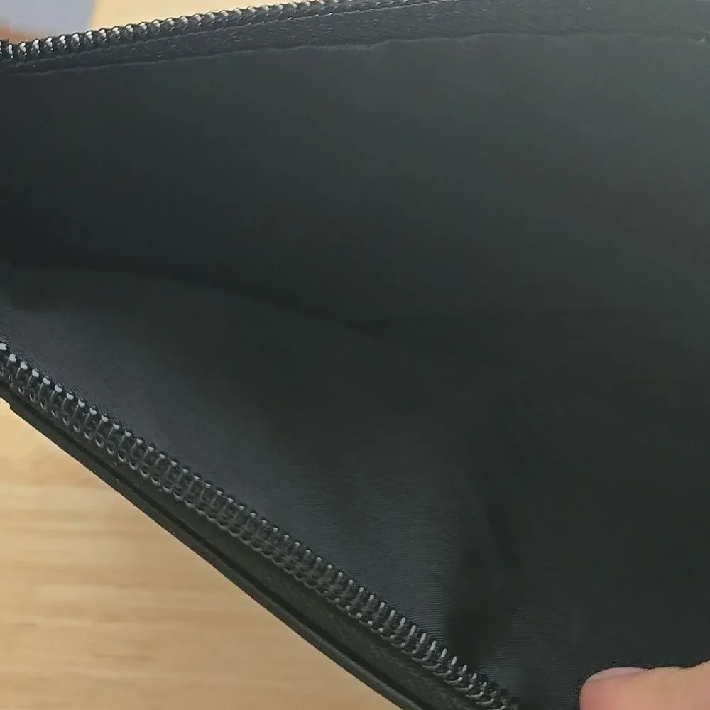 Victorias Secret Black Cosmetic Pouch Zippered Vs Toiletry Bag Womens Travel